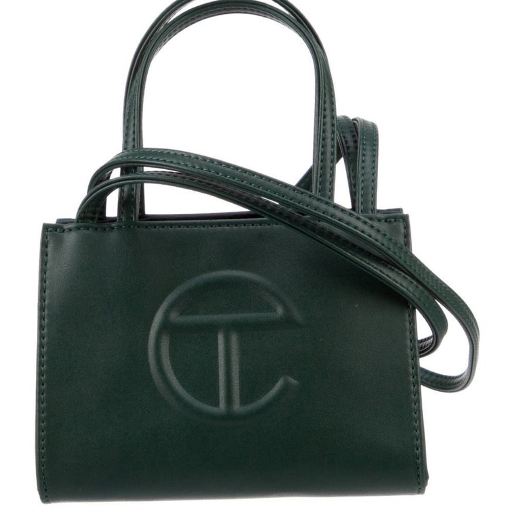 TELFAR Green Vegan Leather Bag.